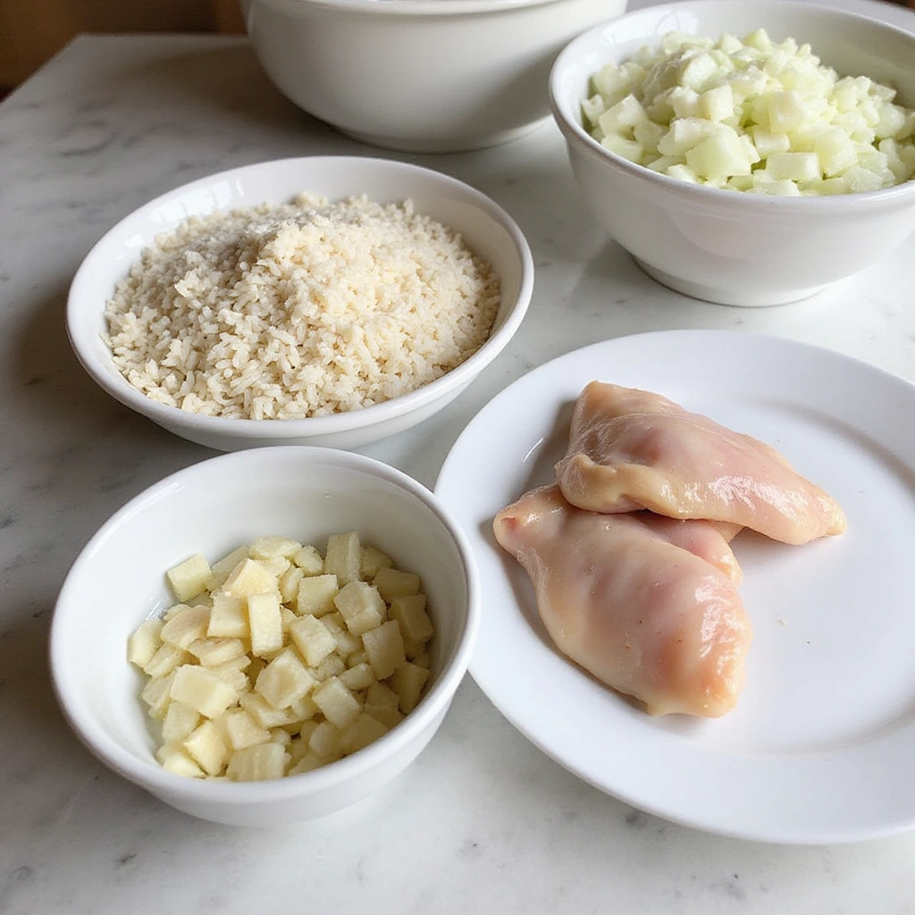 Baked Chicken and Rice Recipes Family Friendly Meal - Step 1: Prepare Ingredients
