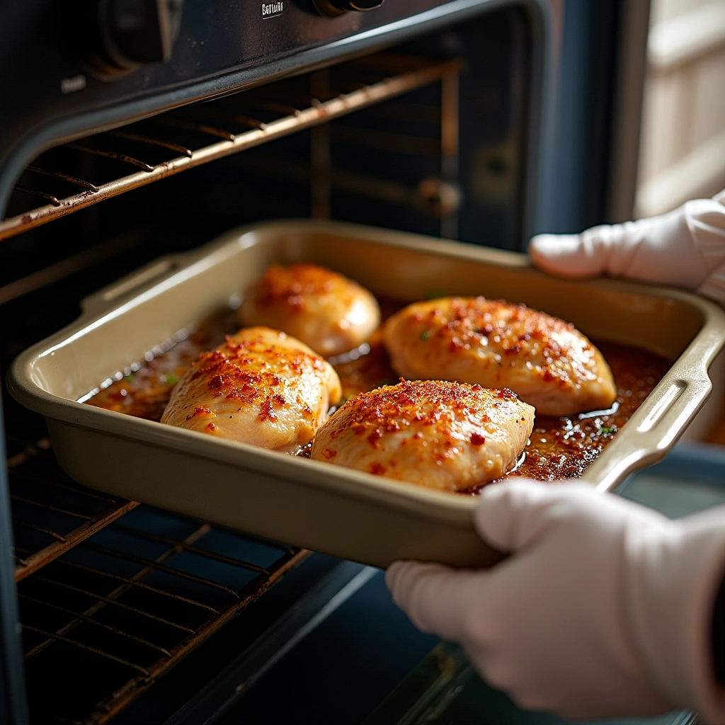 Bone In Chicken Breast Recipes Oven Baked Juicy and Flavorful Step 4 Prepare Roasting Pan