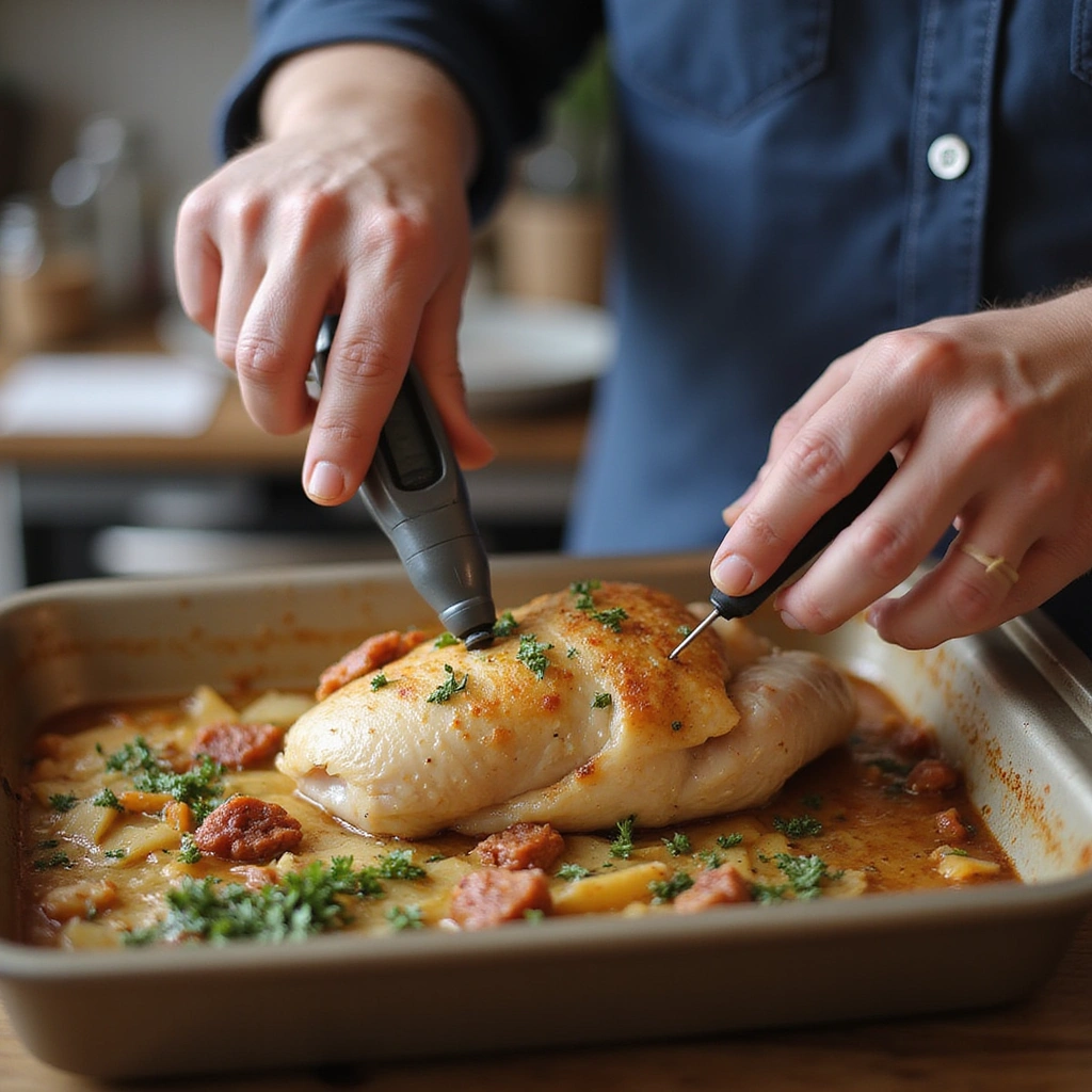 Bone In Chicken Breast Recipes Oven Baked Juicy and Flavorful Step 7 Check for Doneness