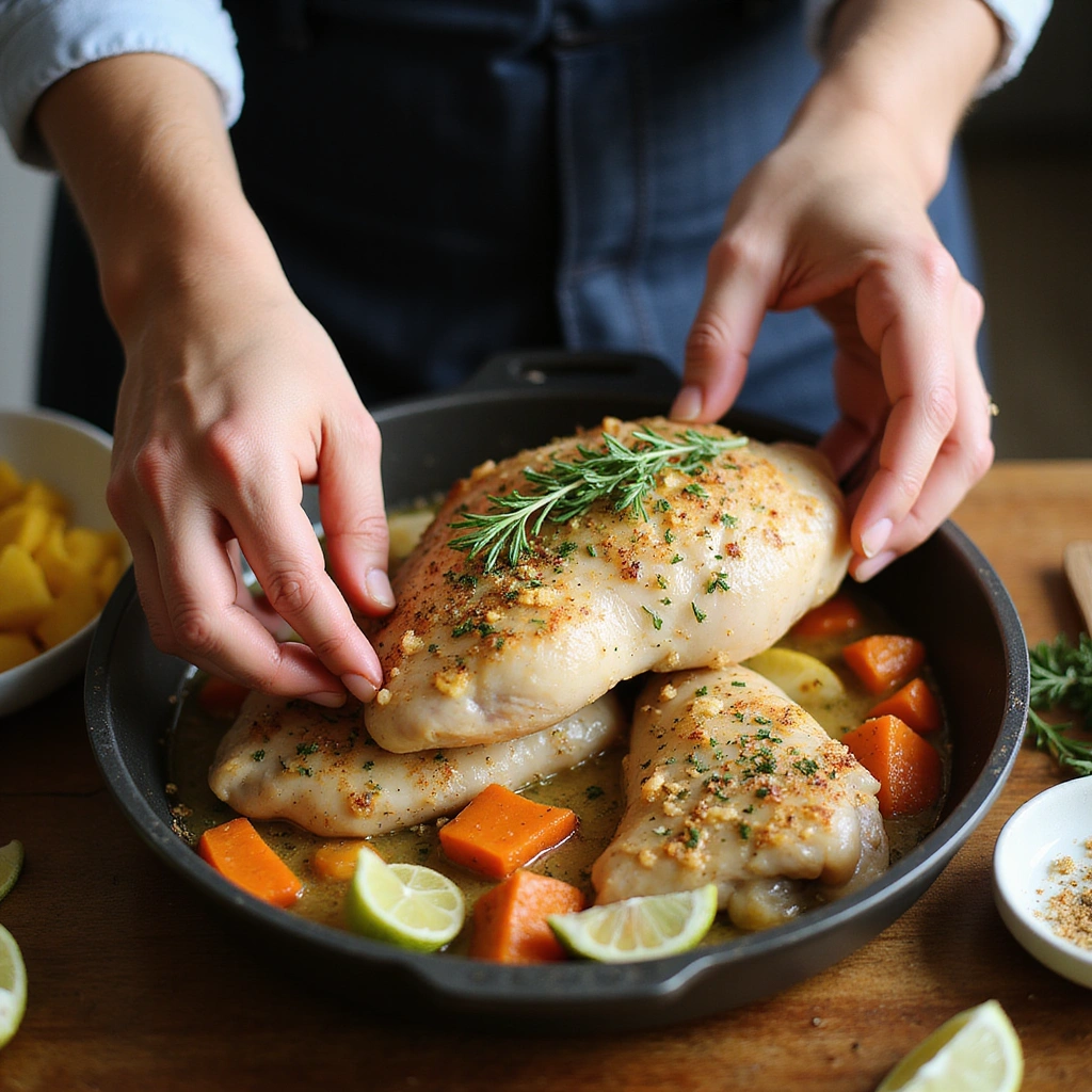 Bone In Chicken Breast Recipes Oven Baked Juicy and Flavorful Step 8 Rest and Serve
