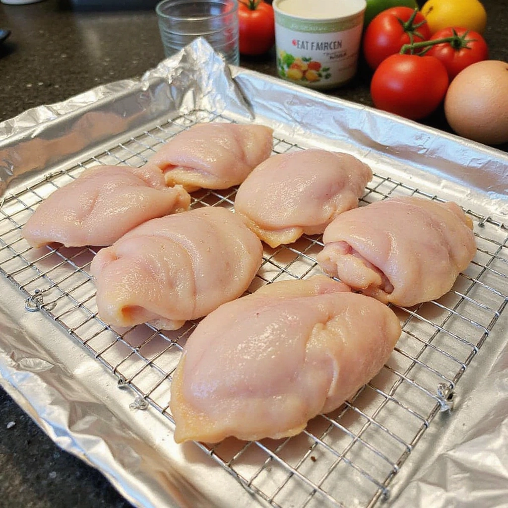 Bone In Chicken Thigh Recipes Oven Roasted Perfection - Step 3: Prepare the Baking Sheet