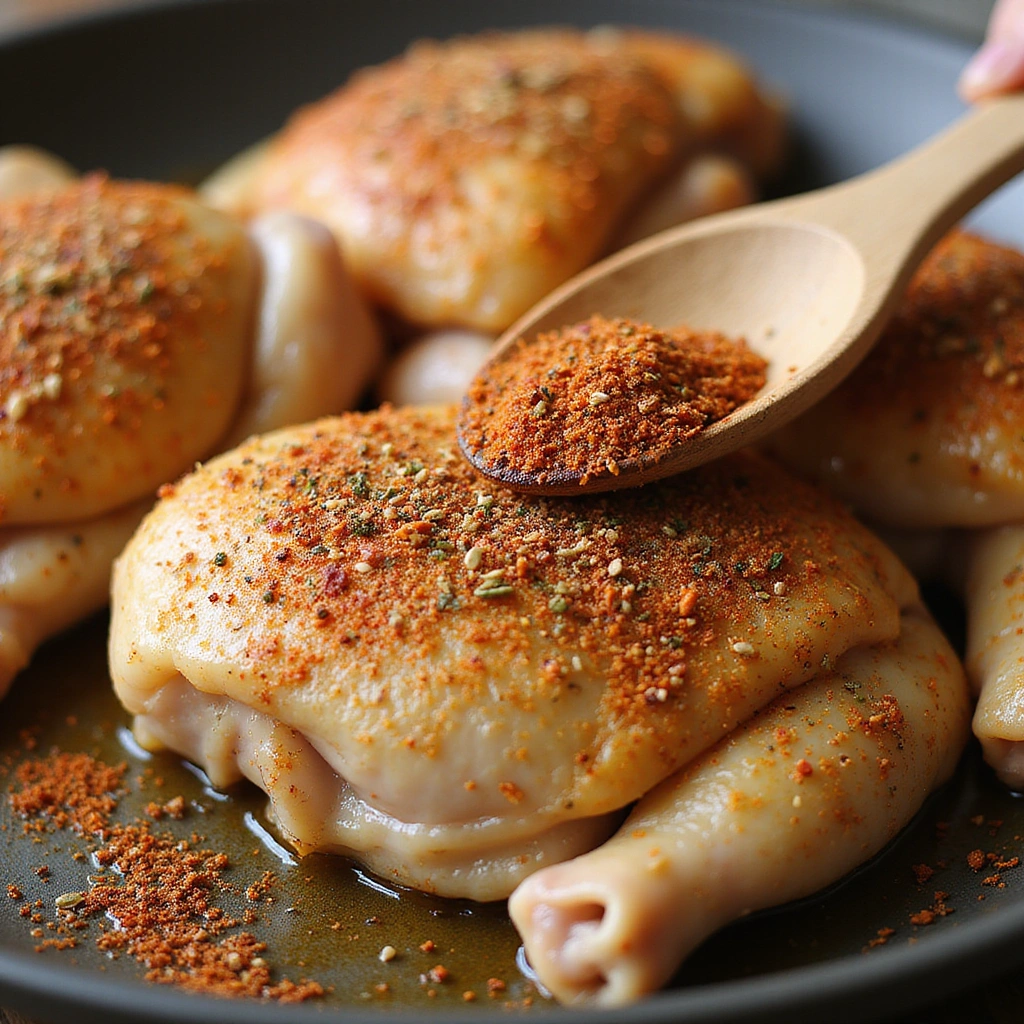 Bone In Chicken Thigh Recipes Oven Roasted Perfection - Step 4: Season the Chicken