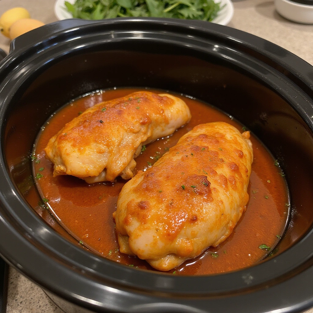 Chicken Breast Slow Cooker Recipes Tender and Easy 6 Chicken Breast Slow Cooker Recipes Tender and Easy - Step 6: Add Sauce
