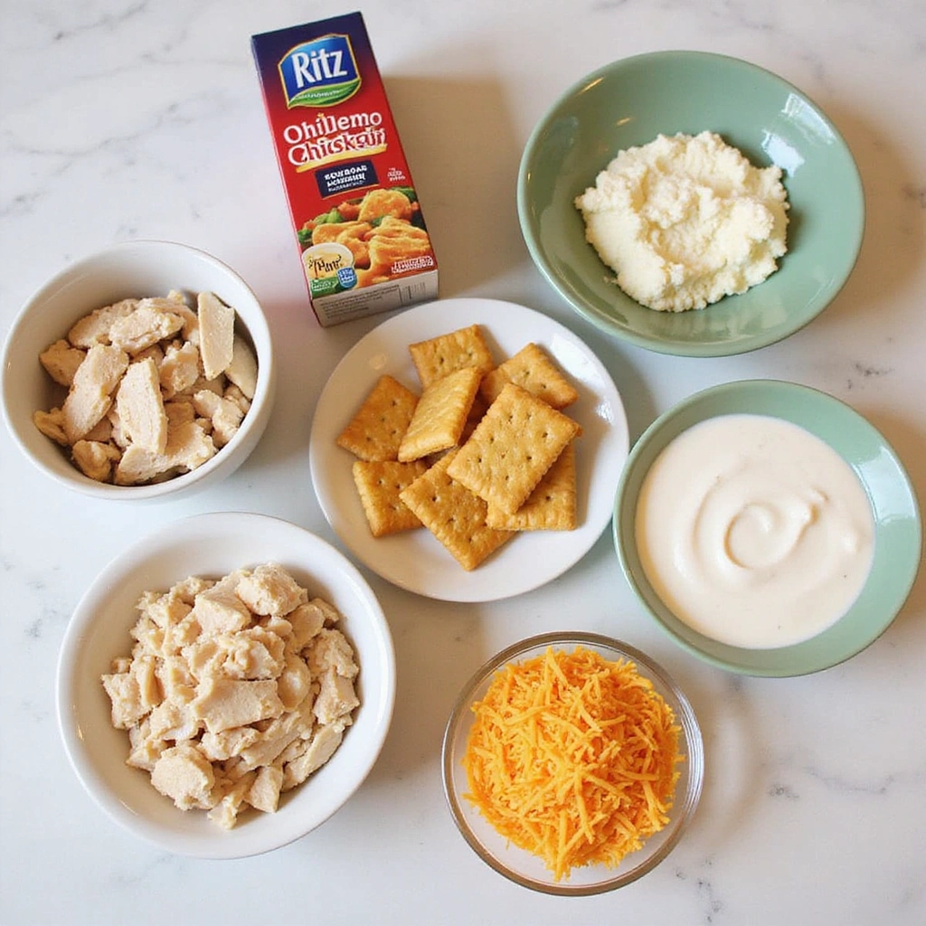 Chicken Casserole Recipes Ritz Crackers Buttery Topping - Step 1: Prepare Ingredients