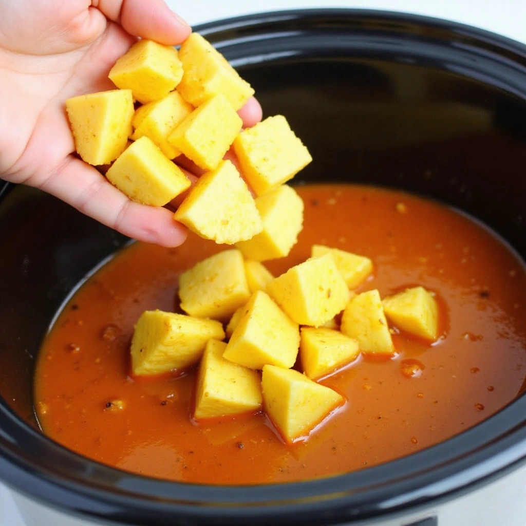 Chicken Crockpot Recipes Easy 4 Ingredients Only - Step 4: Add Pineapple Chunks