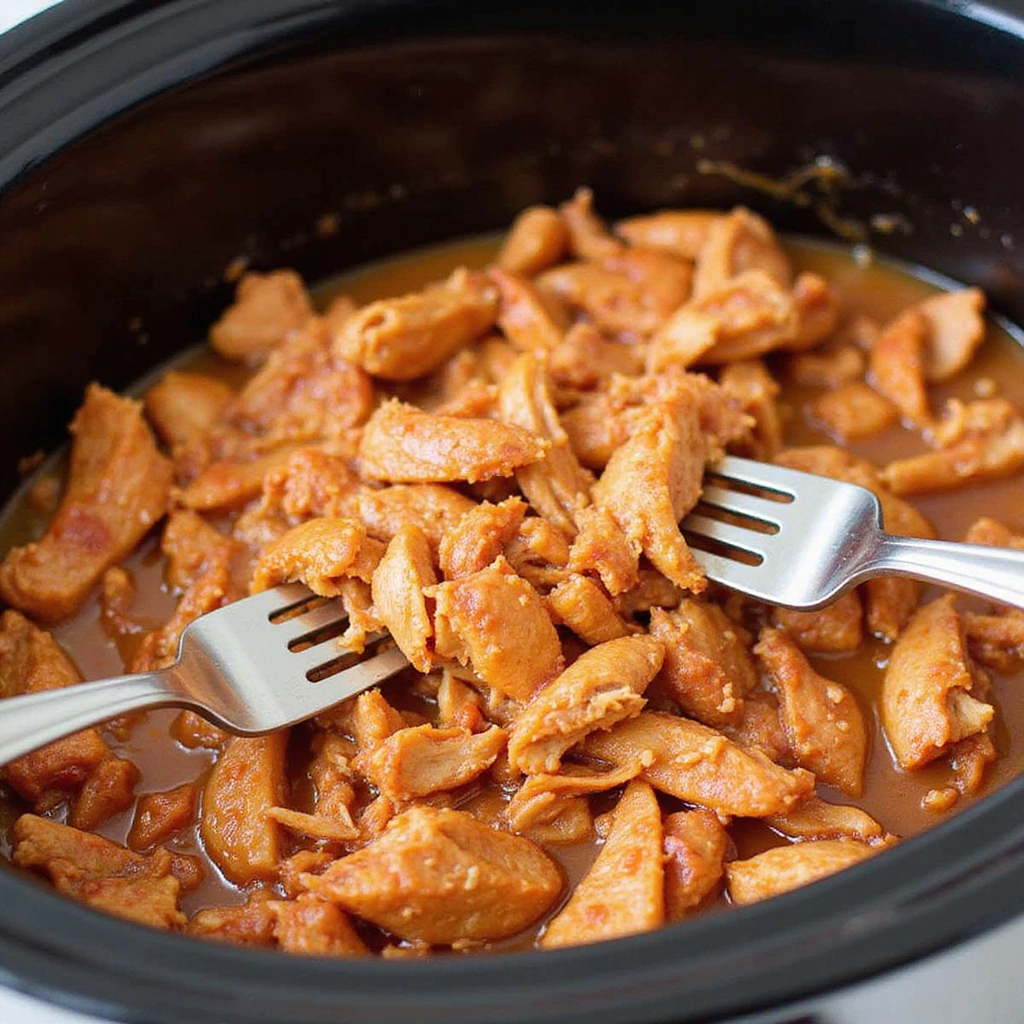 Chicken Crockpot Recipes Easy 4 Ingredients Only - Step 8: Shred the Chicken