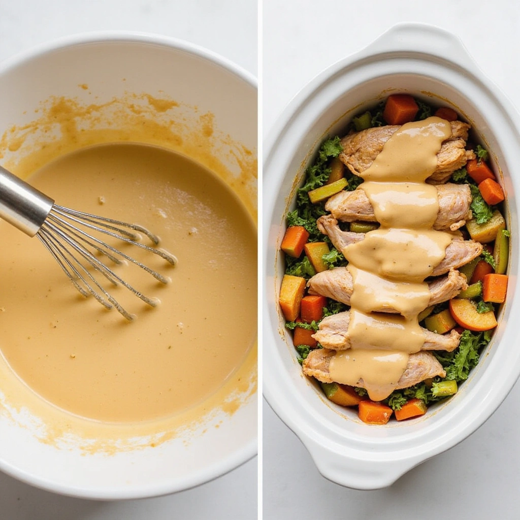 Chicken Pot Pie Crockpot Recipes Creamy and Hearty - Step 4: Prepare the Sauce