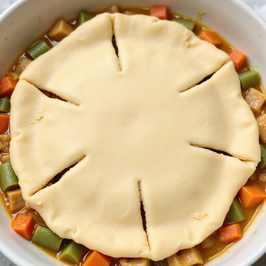 Chicken Pot Pie Crockpot Recipes Creamy and Hearty - Step 8: Assemble the Pot Pie
