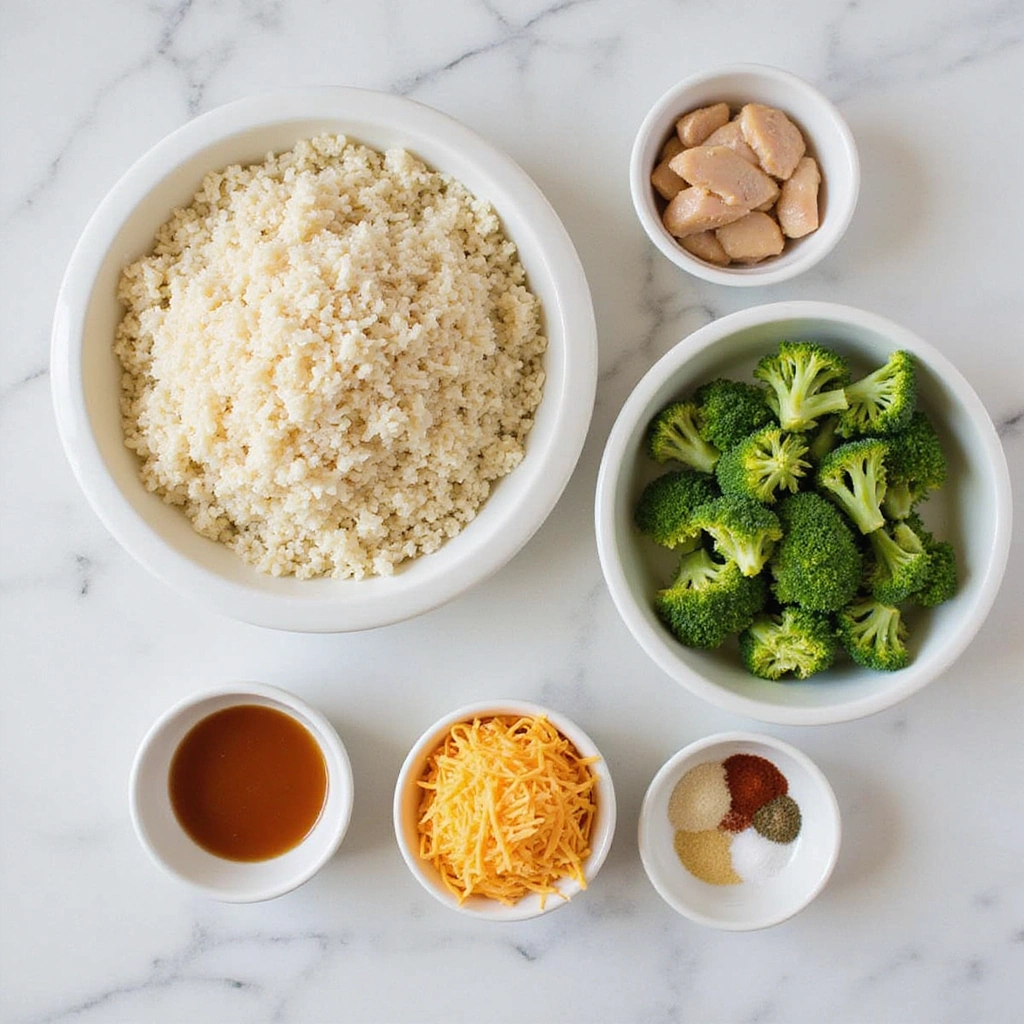 Chicken Rice and Broccoli Recipes Cheesy Family Favorite - Step 1: Prepare Ingredients