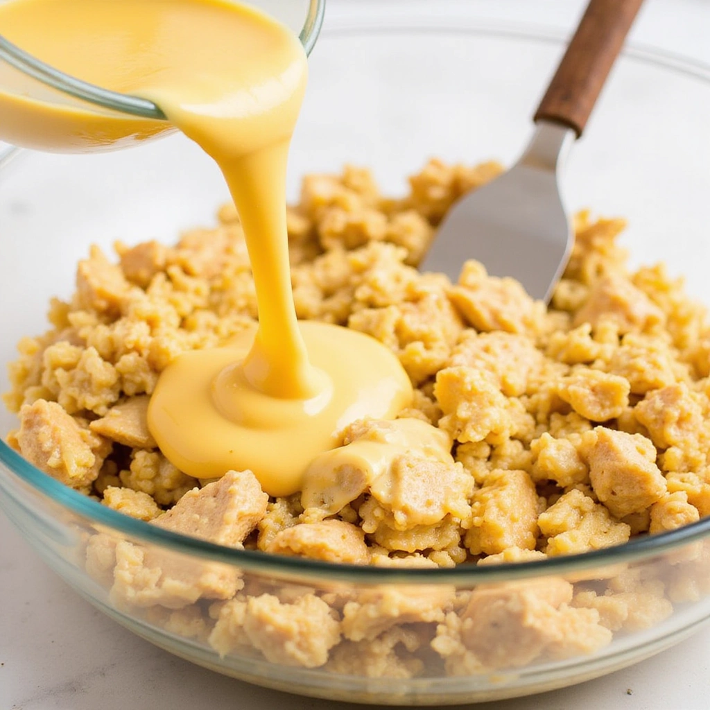 Chicken Rice and Broccoli Recipes Cheesy Family Favorite - Step 5: Add Cheese Sauce