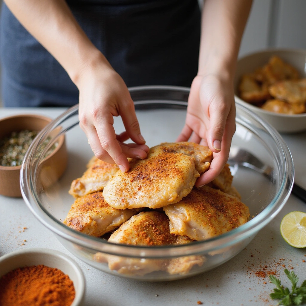 Chicken Thigh Recipes Air Fryer Crispy and Quick Step 2 Season the Chicken