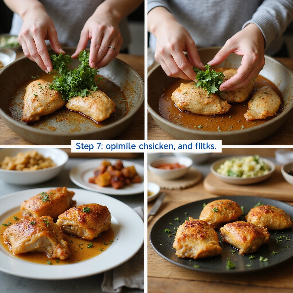 Chicken Thigh Recipes Air Fryer Crispy and Quick Step 7 Garnish and Serve