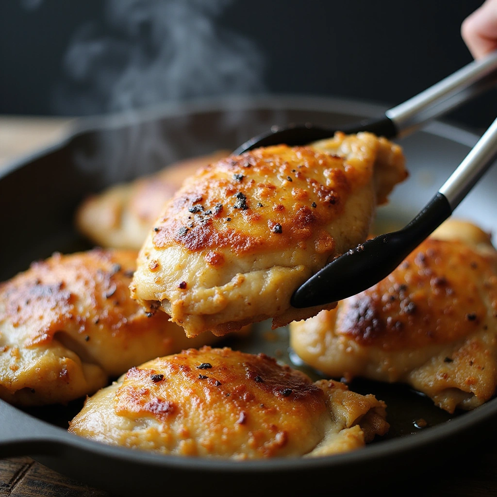 Chicken Thigh Recipes Boneless Skinless Easy Dinner Ideas 5 Chicken Thigh Recipes Boneless Skinless Easy Dinner Ideas - Step 5: Flip Chicken