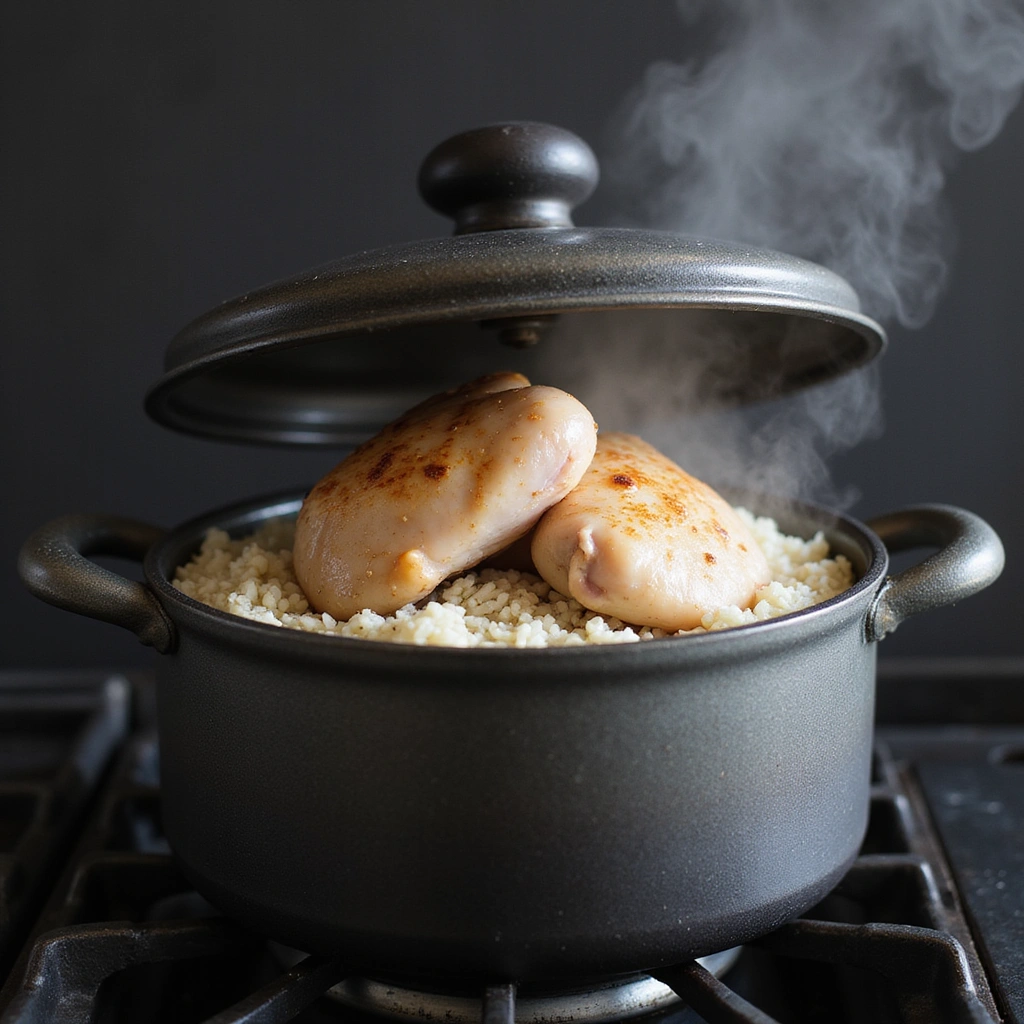 Chicken Thigh and Rice Recipes Flavorful and Hearty Step 6 Cook the Chicken and Rice