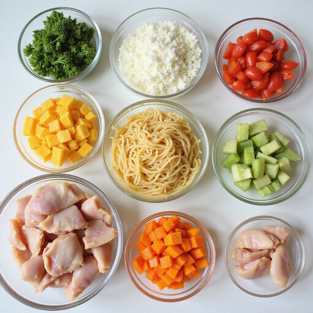 Chicken and Egg Noodle Recipes Classic Comfort Dish 1 Chicken and Egg Noodle Recipes Classic Comfort Dish Step 1 Prepare Ingredients