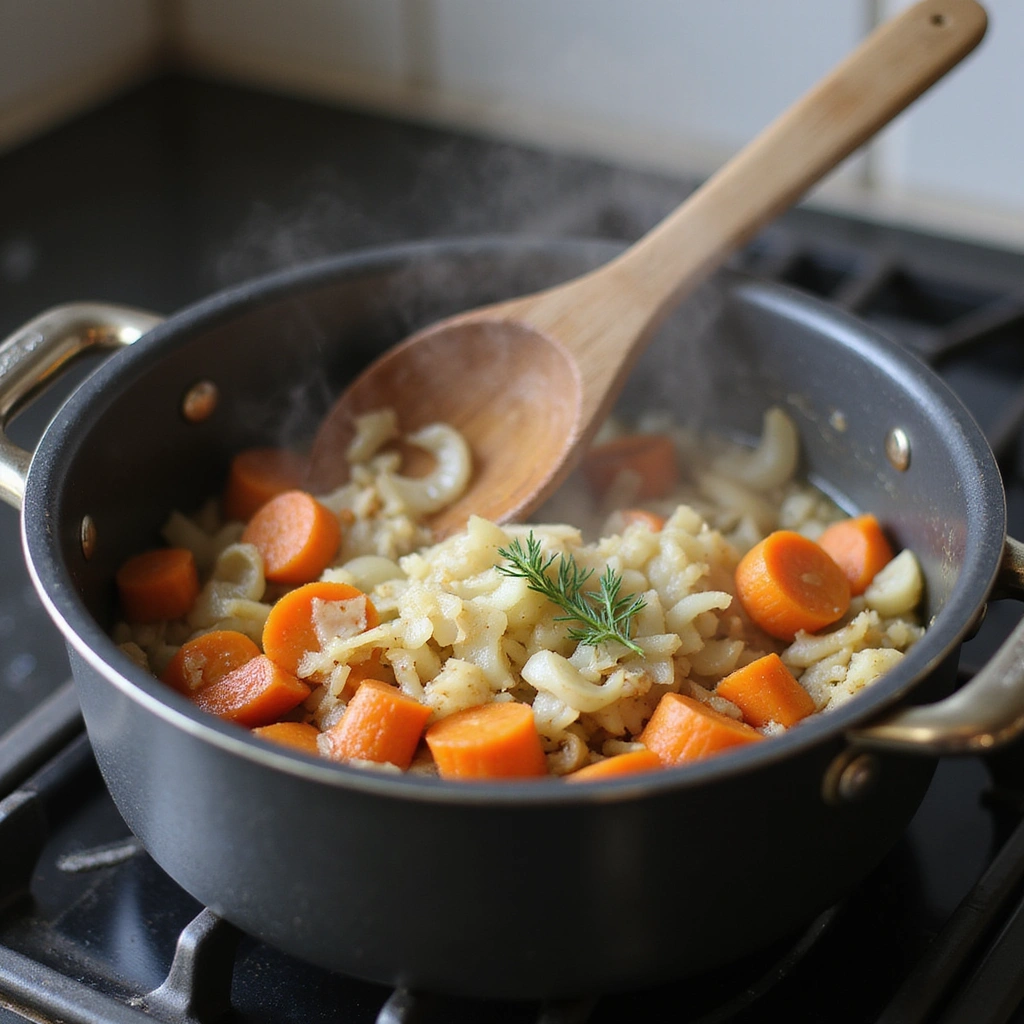 Chicken and Egg Noodle Recipes Classic Comfort Dish 2 Chicken and Egg Noodle Recipes Classic Comfort Dish Step 2 Saut Vegetables