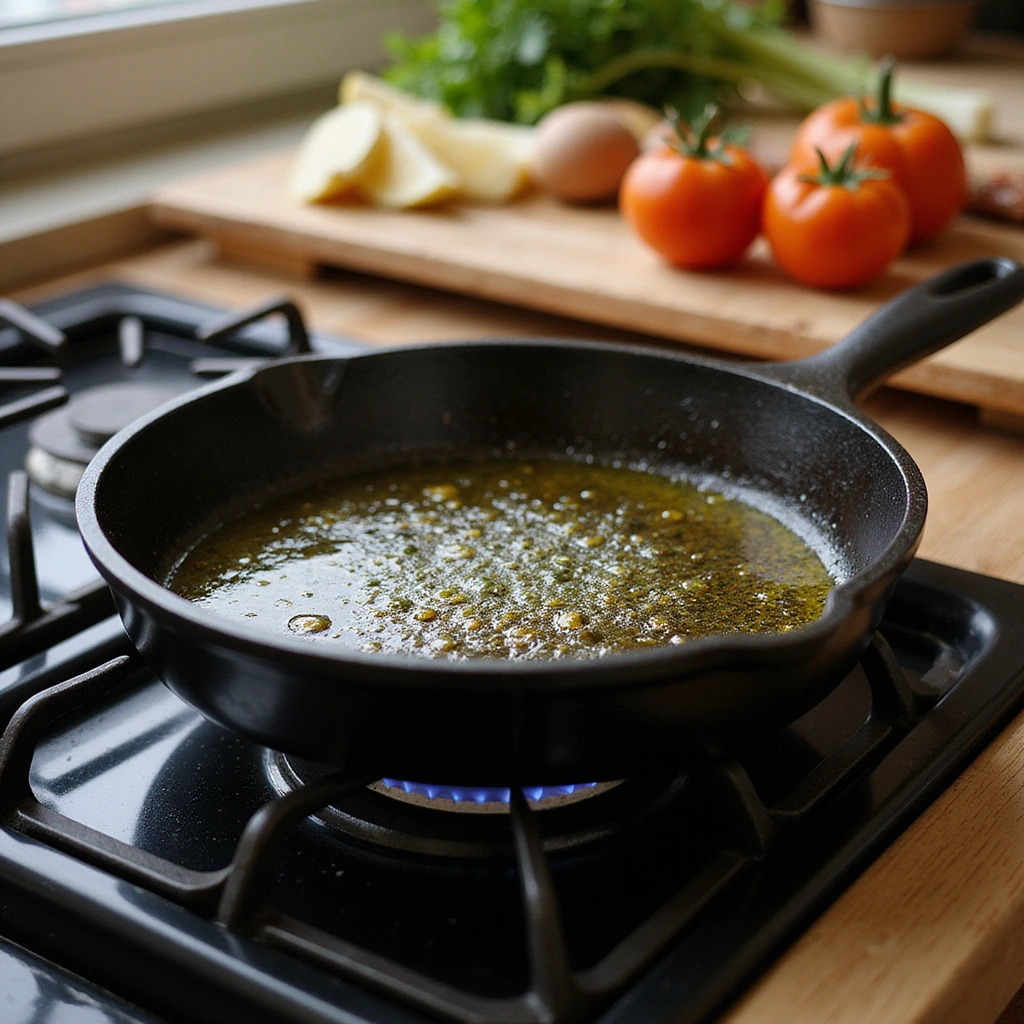 Chicken and Mashed Potatoes Recipes Classic Comfort Combo - Step 2: Heat the Pan