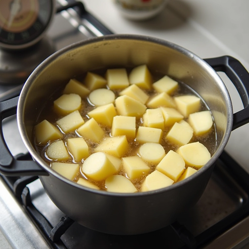Chicken and Mashed Potatoes Recipes Classic Comfort Combo - Step 5: Boil the Potatoes