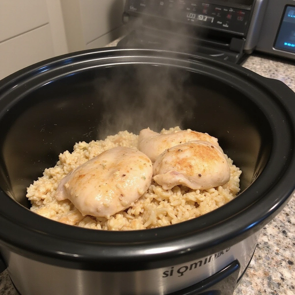 Chicken and Rice Crockpot Recipes Simple Comfort Food - Step 7: Let It Rest