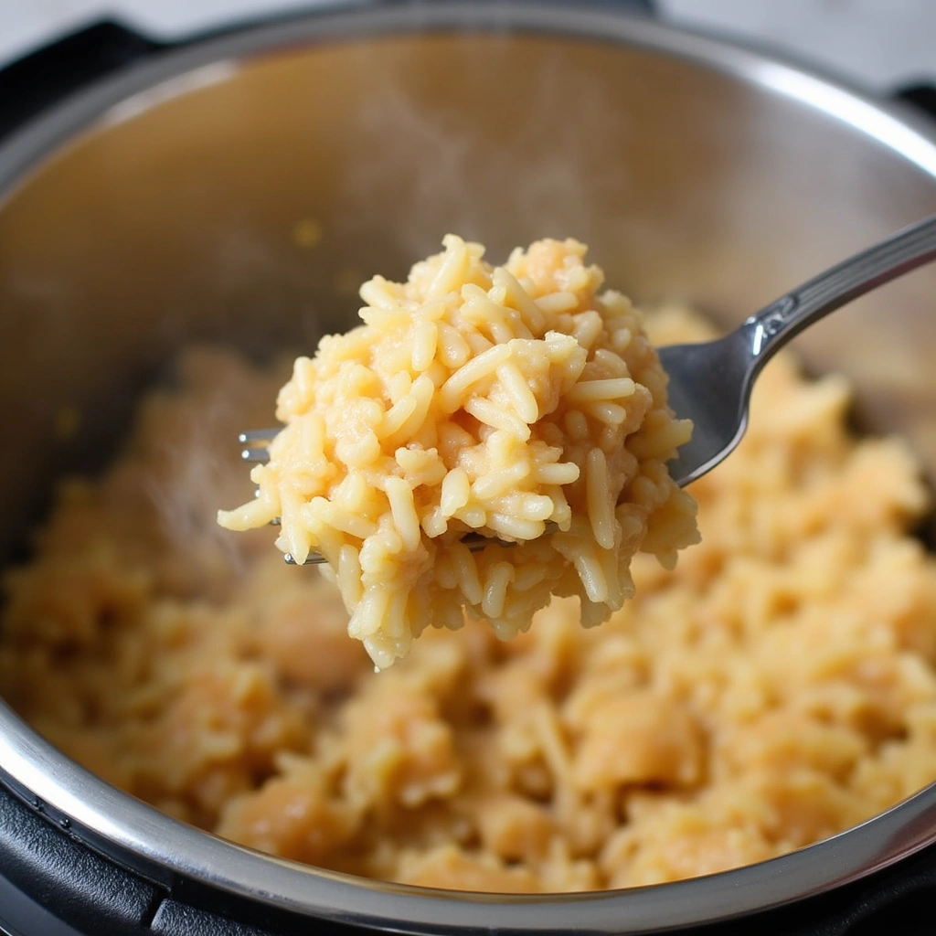 Chicken and Rice Instant Pot Recipes Easy Weeknight Meals - Step 7: Fluff and Serve