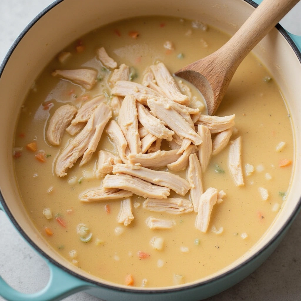 Cream of Chicken Soup Recipes Comforting and Easy Step 5 Incorporate Chicken