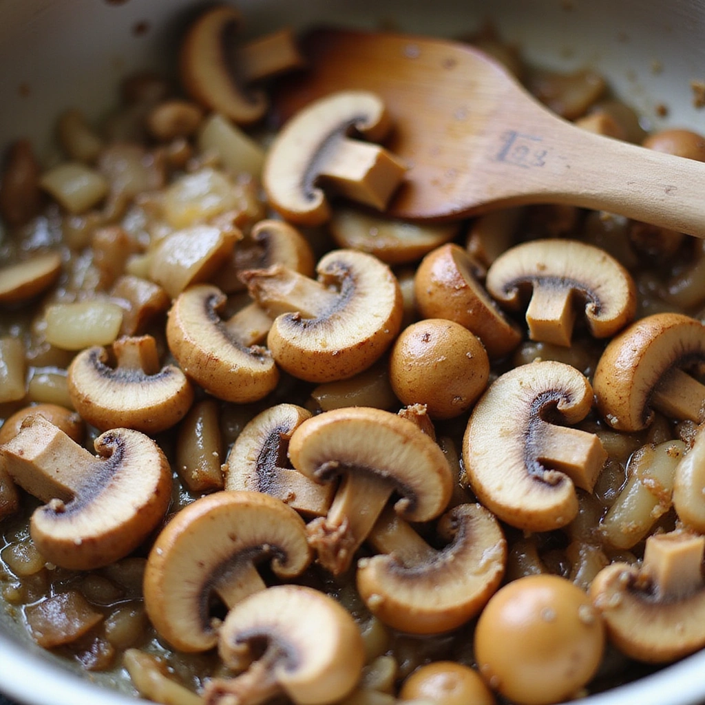 Cream of Mushroom Soup Recipes with Chicken Comfort Food Ideas - Step 3: Add Mushrooms