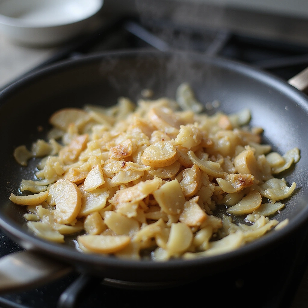 Creamy Chicken and Rice Recipes Easy Weeknight Dinner - Step 2: Sauté Onion and Garlic