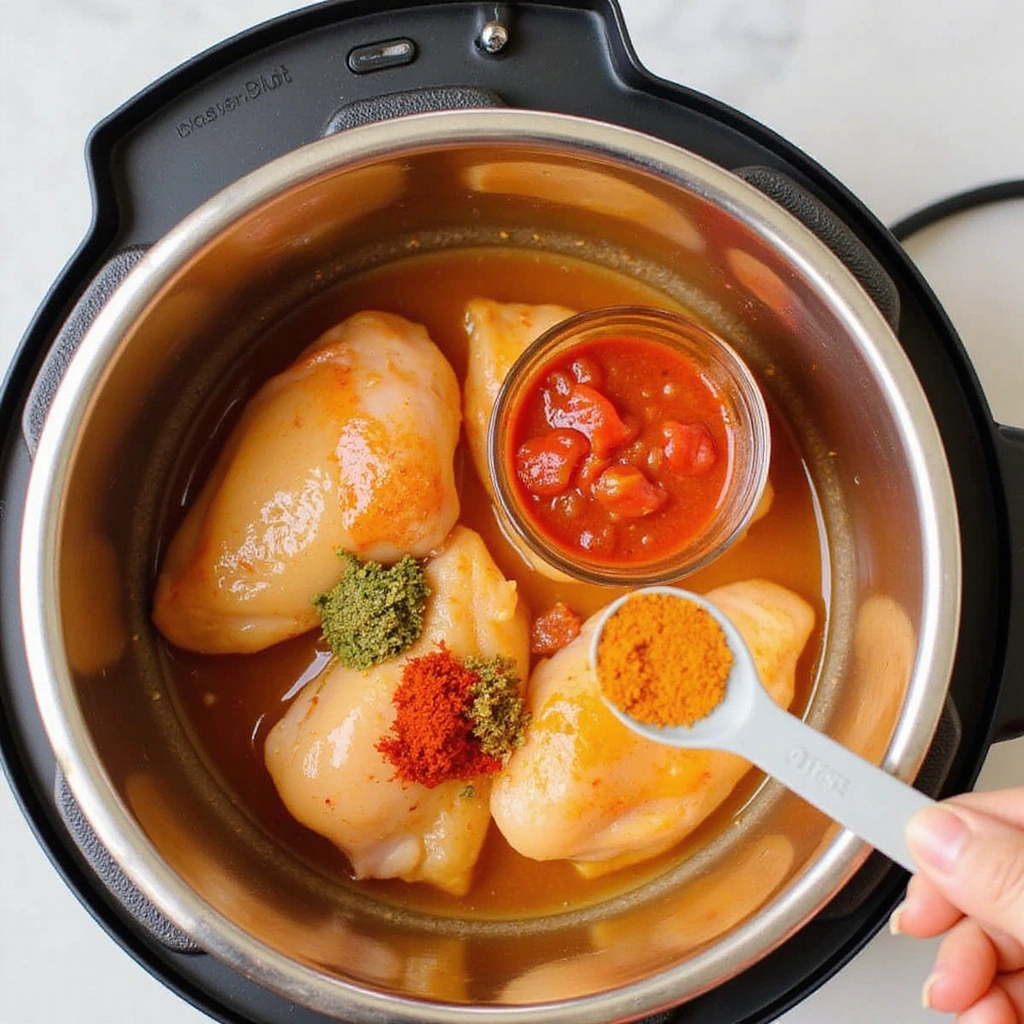 Frozen Chicken Instant Pot Recipes Quick and Easy 4 Frozen Chicken Instant Pot Recipes Quick and Easy Step 4 Mix in Salsa and Seasonings