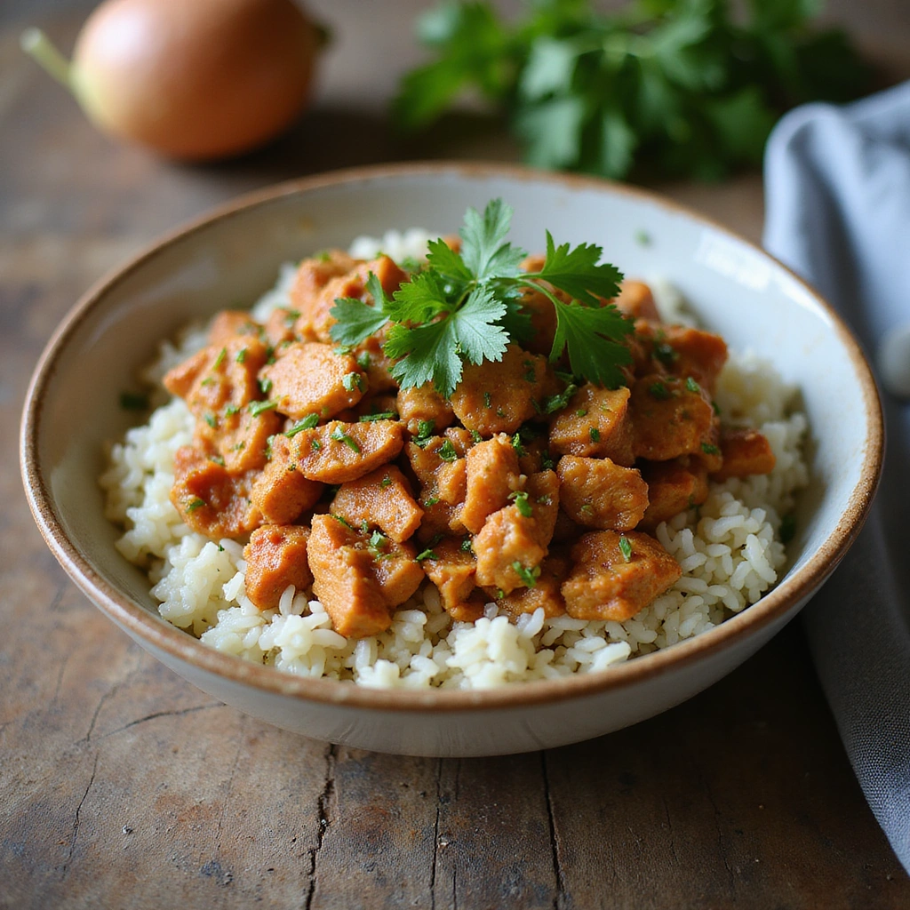 Ground Chicken and Rice Recipes Healthy and Easy - Step 7: Serve and Garnish