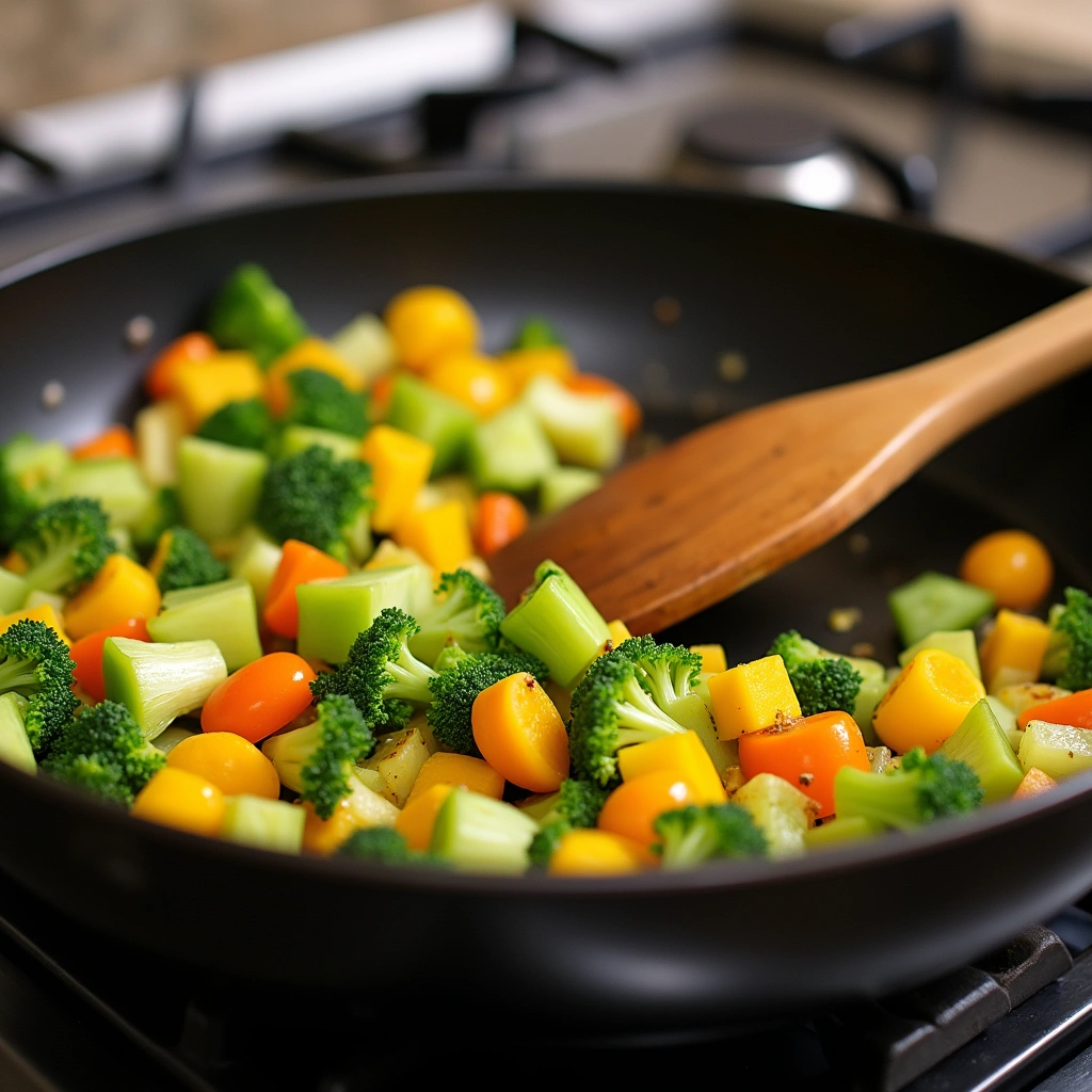 Healthy Chicken and Rice Recipes Clean Eating Ideas - Step 4: Sauté the Vegetables