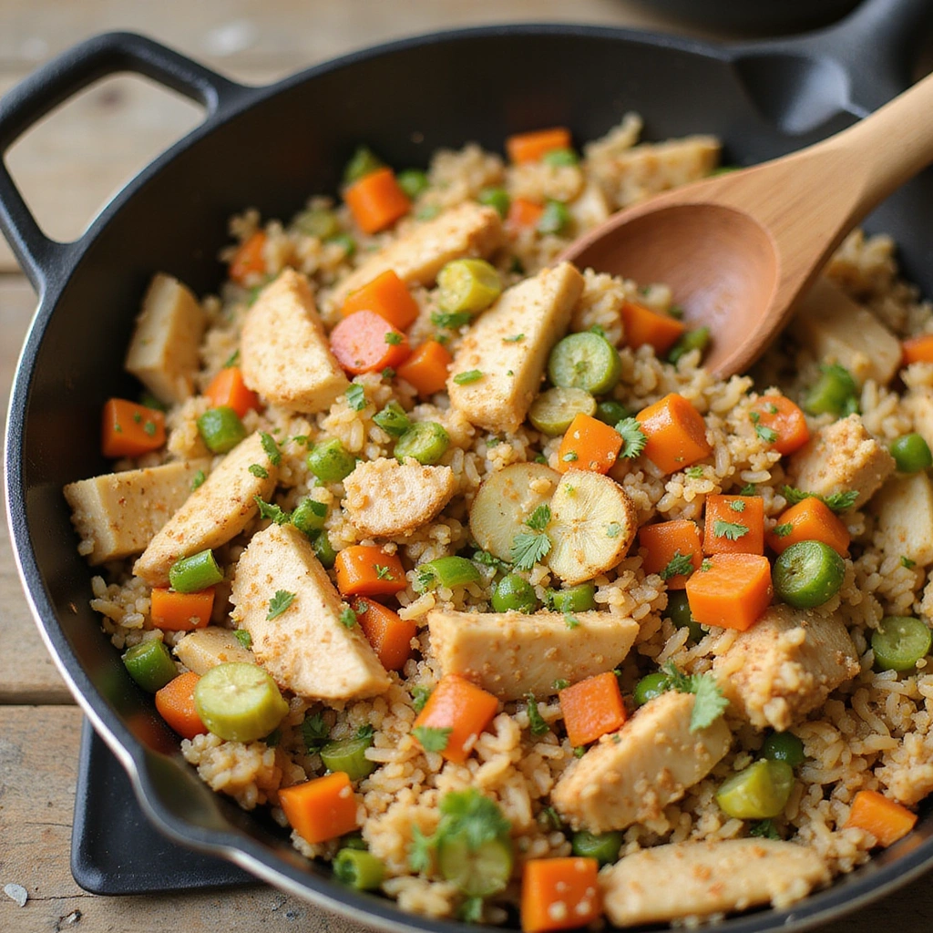 Healthy Chicken and Rice Recipes Clean Eating Ideas - Step 6: Combine Chicken, Vegetables, and Rice