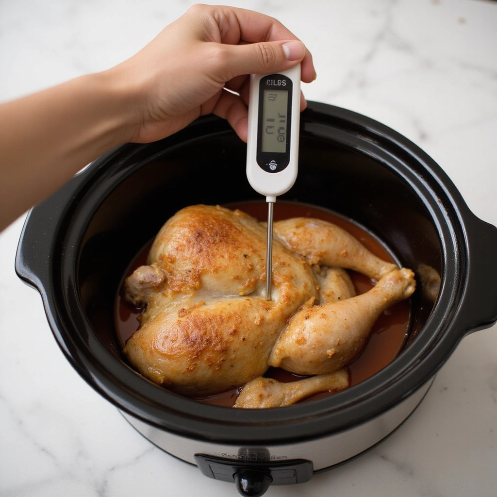 Pulled Chicken Crock Pot Recipes Easy and Versatile Step 5 Check for Doneness