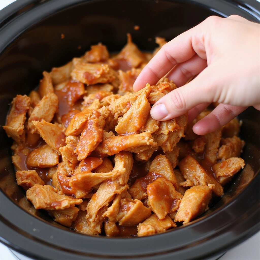 Pulled Chicken Crock Pot Recipes Easy and Versatile Step 6 Shred the Chicken