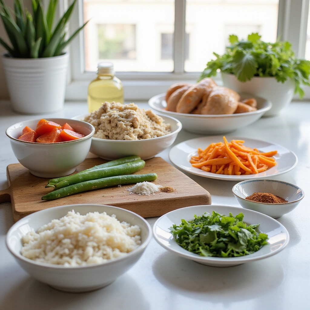 Shredded Chicken and Rice Recipes Simple and Tasty - Step 1: Prepare Ingredients