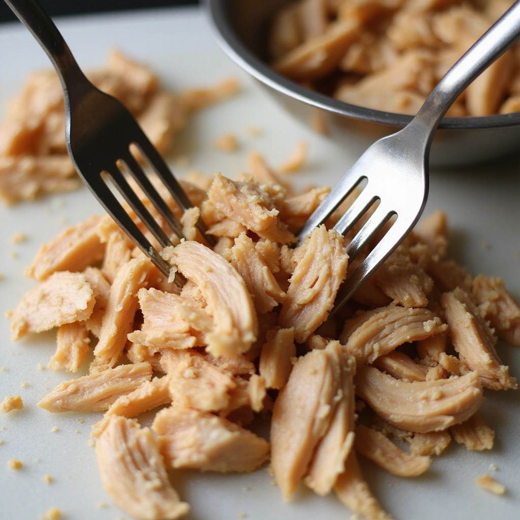 Shredded Chicken and Rice Recipes Simple and Tasty - Step 3: Shred Chicken
