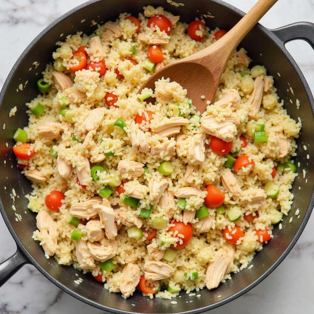 Shredded Chicken and Rice Recipes Simple and Tasty - Step 5: Combine Ingredients