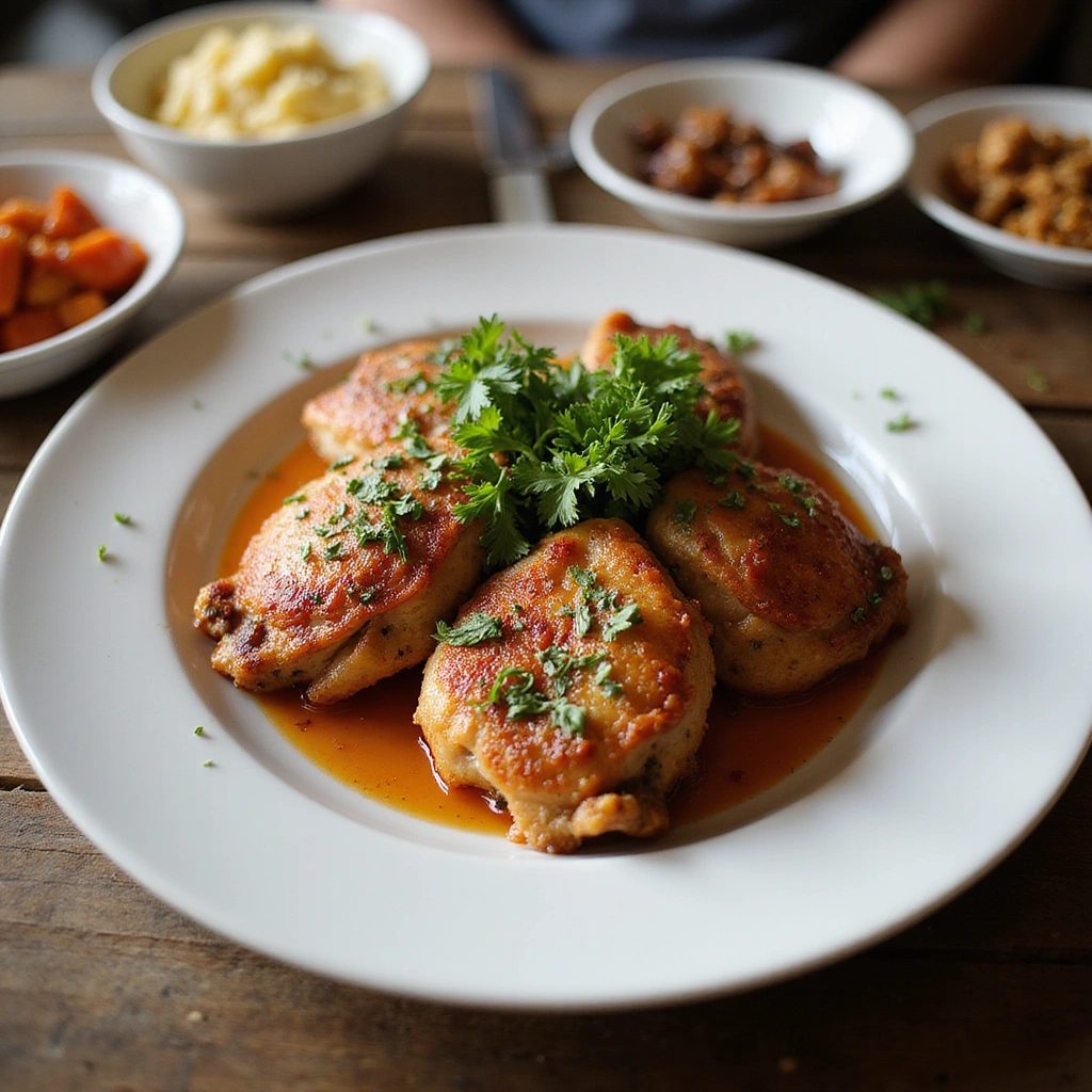 Skin On Chicken Thigh Recipes Oven Baked Crispy 10 Skin On Chicken Thigh Recipes Oven Baked Crispy Step 10 Serve and Enjoy