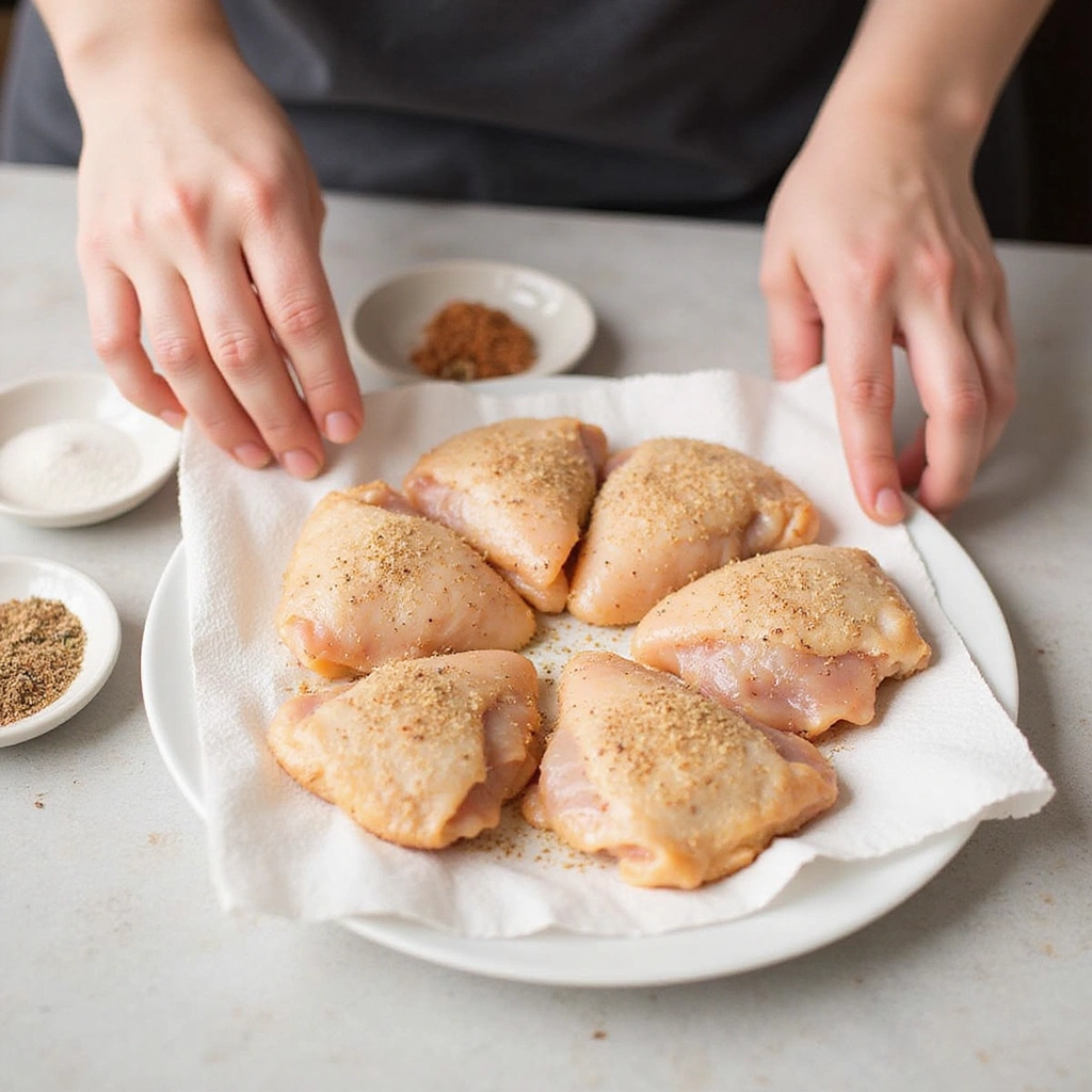 Skin On Chicken Thigh Recipes Oven Baked Crispy 5 Skin On Chicken Thigh Recipes Oven Baked Crispy Step 5 Dry the Chicken