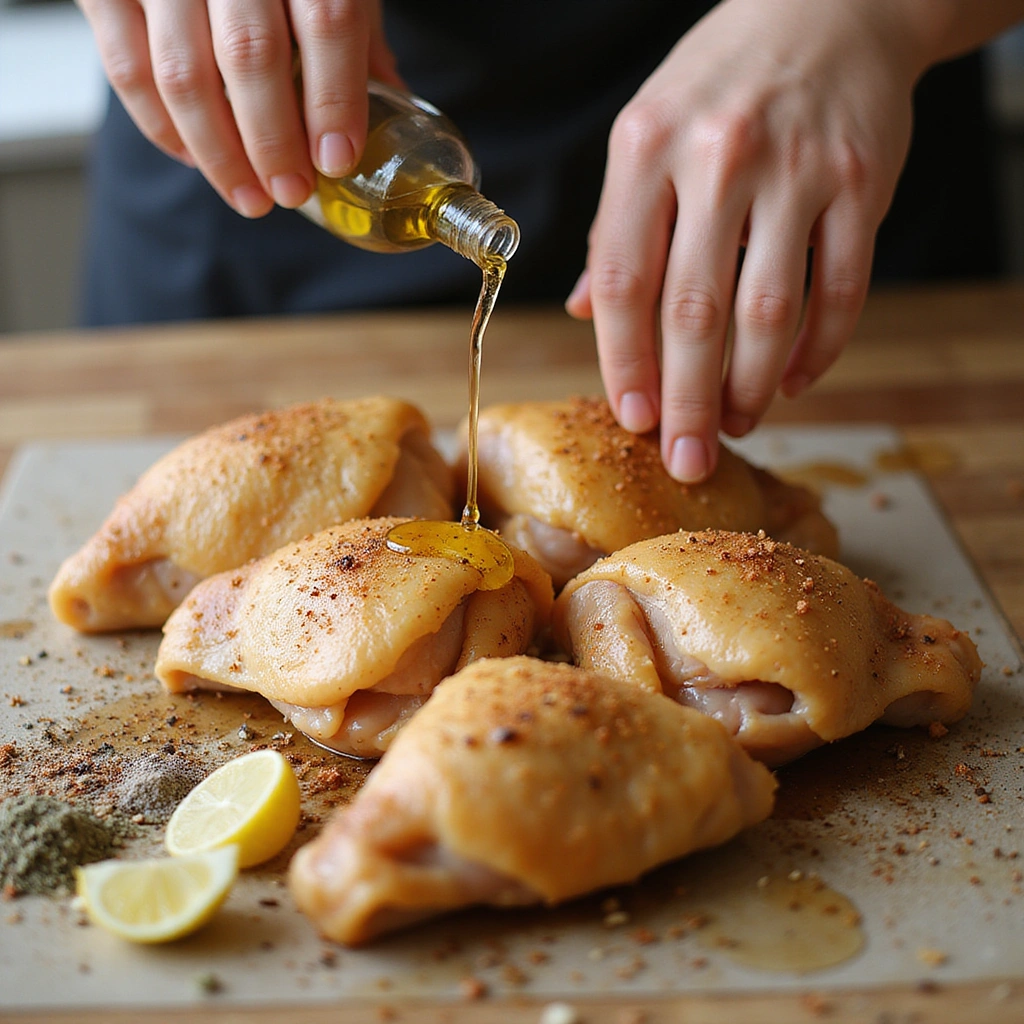 Skin On Chicken Thigh Recipes Oven Baked Crispy 6 Skin On Chicken Thigh Recipes Oven Baked Crispy Step 6 Add Olive Oil