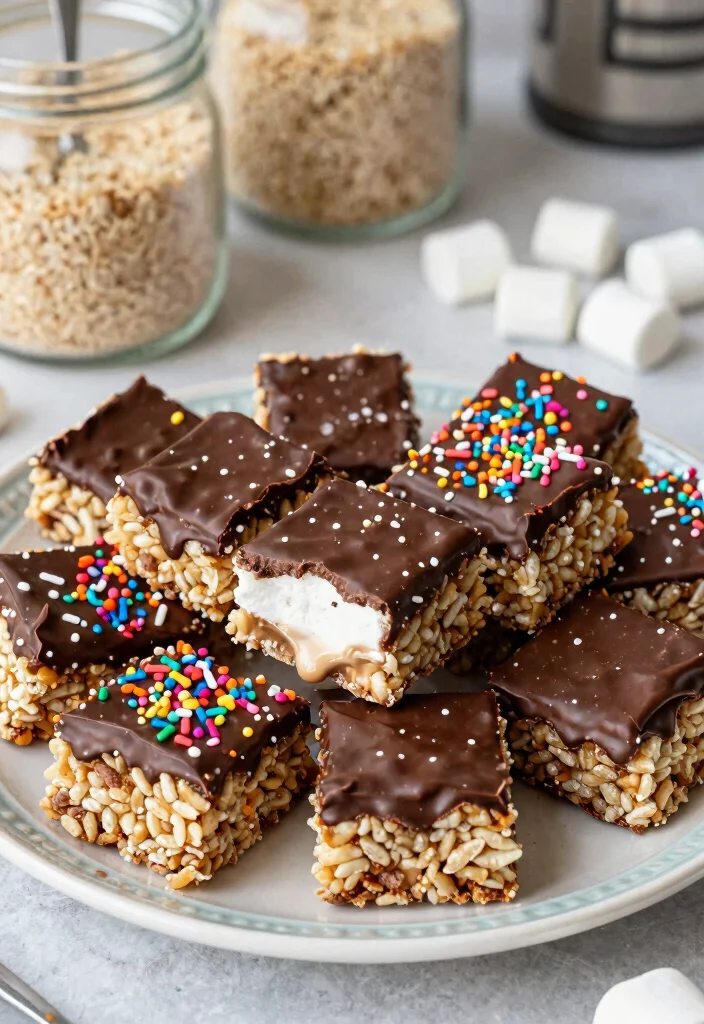 10 Easiest Dessert Recipes Anyone Can Make Fast 23 10 Easiest Dessert Recipes Anyone Can Make Fast 3. Chocolate Dipped Rice Krispie Treats 0