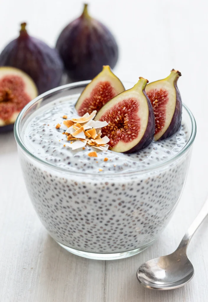 10 Fig Dessert Recipes for Elegant Naturally Sweet Bakes - 3. Fig and Coconut Chia Pudding 1
