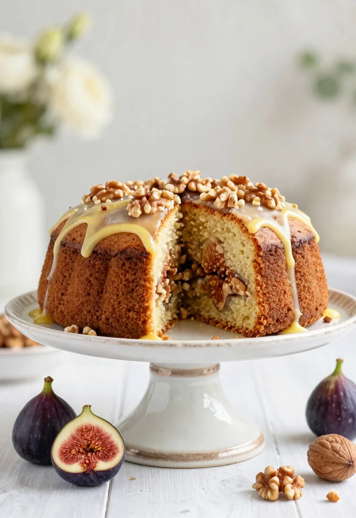10 Fig Dessert Recipes for Elegant Naturally Sweet Bakes - 4. Fig & Walnut Cake 1