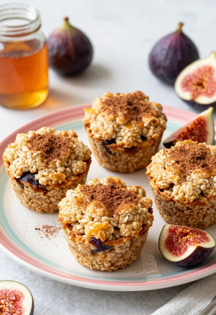 10 Fig Dessert Recipes for Elegant Naturally Sweet Bakes - 6. Baked Fig Oatmeal Cups 1