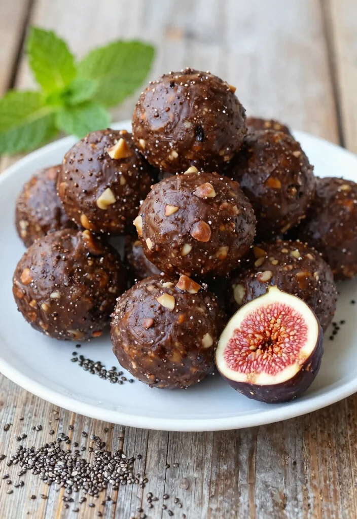 10 Fig Dessert Recipes for Elegant Naturally Sweet Bakes - 7. Fig and Chocolate Energy Balls 1