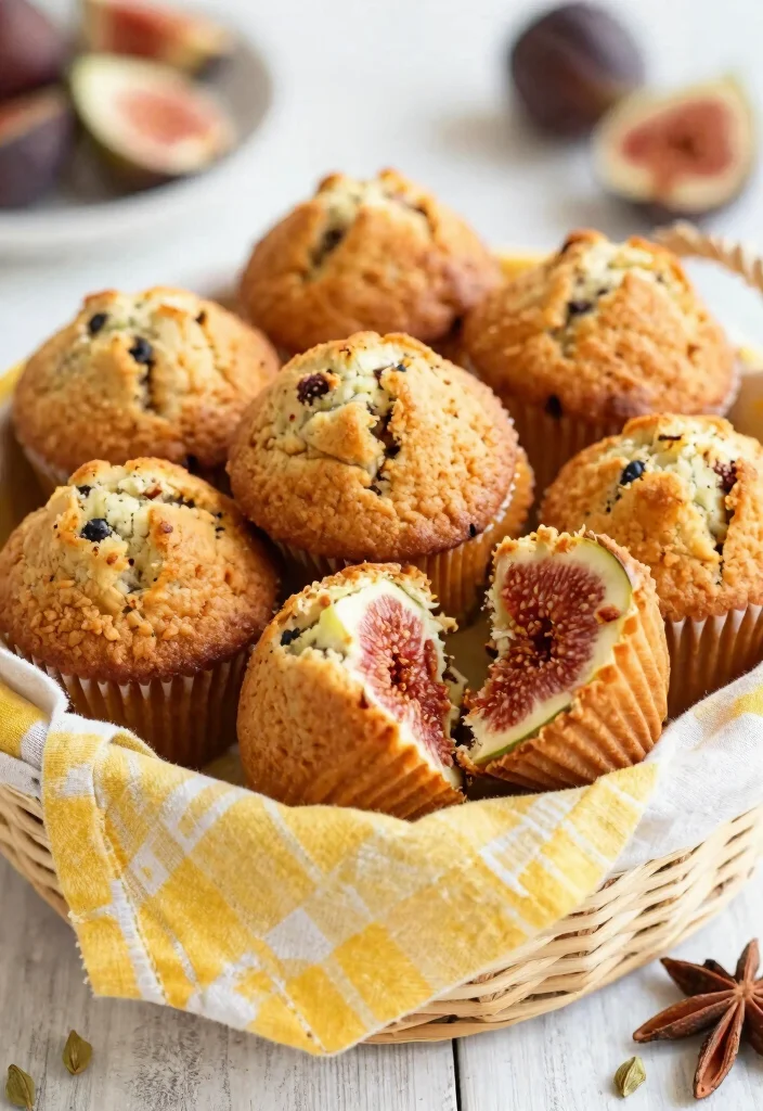 10 Fig Dessert Recipes for Elegant Naturally Sweet Bakes - 8. Fig and Cardamom Muffins 1