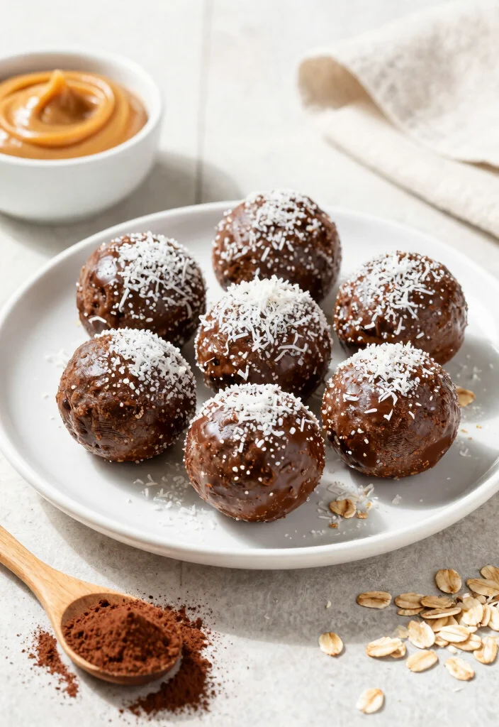 10 Healthy Chocolate Recipes for Smarter Sweet Treats 12 10 Healthy Chocolate Recipes for Smarter Sweet Treats - 2. Coconut Chocolate Energy Balls 1