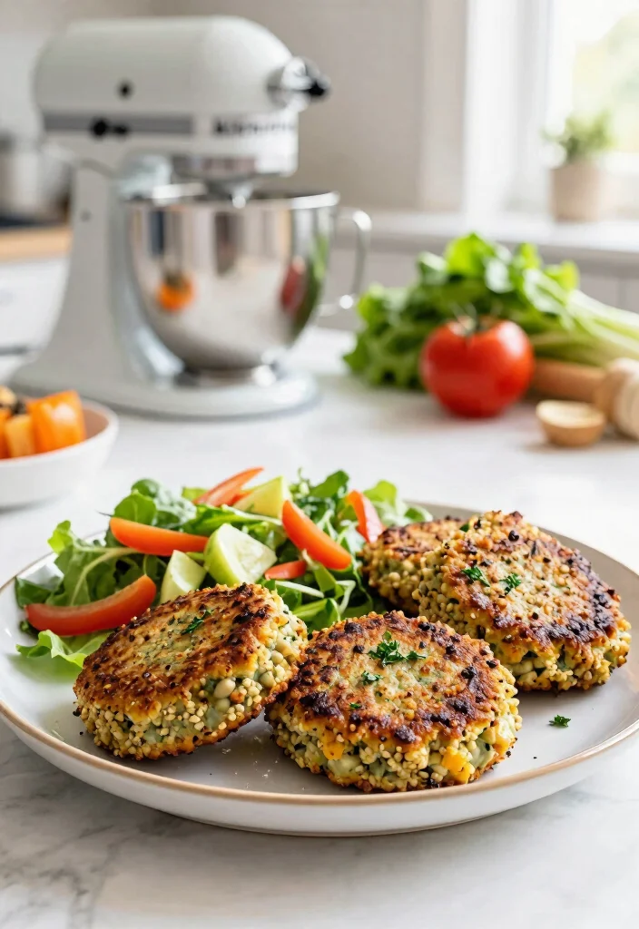 10 Healthy KitchenAid Mixer Recipes for Easy Prep Meals 12 10 Healthy KitchenAid Mixer Recipes for Easy Prep Meals - 2. Savory Quinoa and Veggie Patties 1