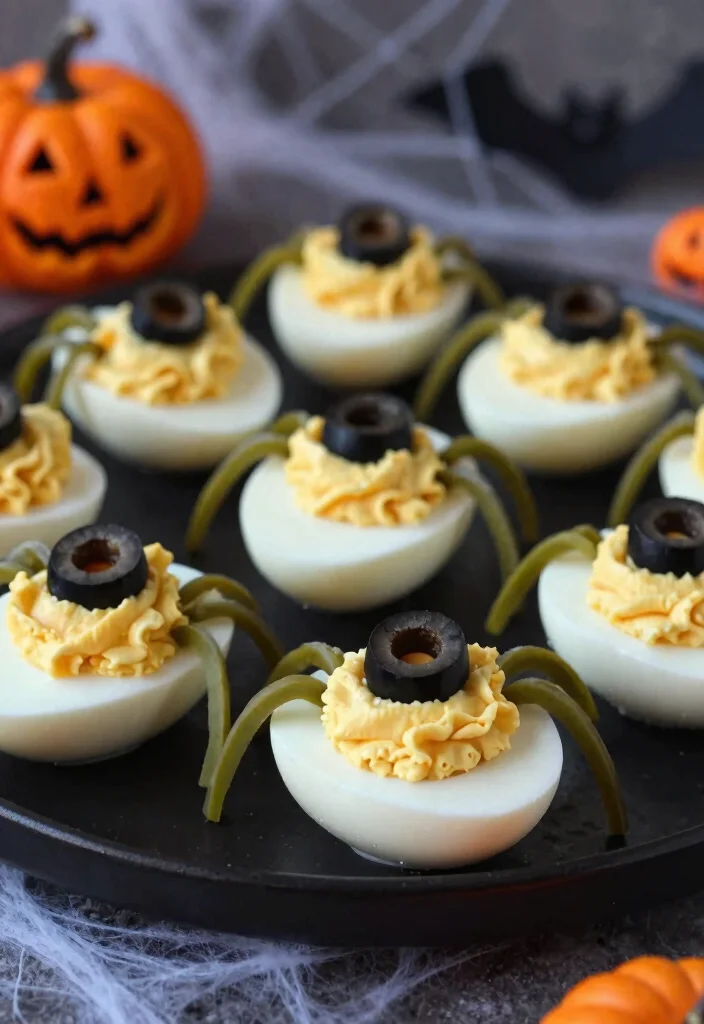 10 Keto Halloween Recipes for Low Carb Party Fun 1. Spider Deviled Eggs 0