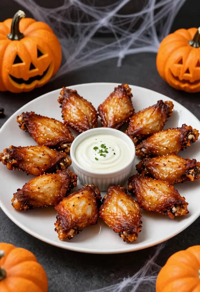 10 Keto Halloween Recipes for Low Carb Party Fun 10. Bat Wings Chicken Wings 0