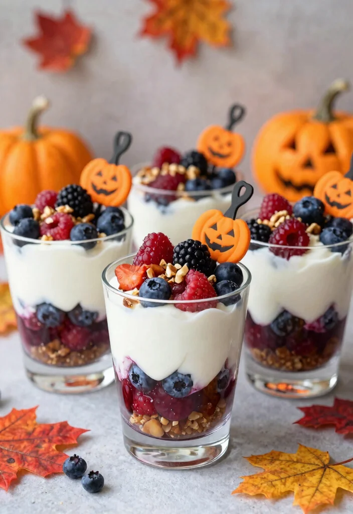 10 Keto Halloween Recipes for Low Carb Party Fun 8. Halloween Berry Parfait 0